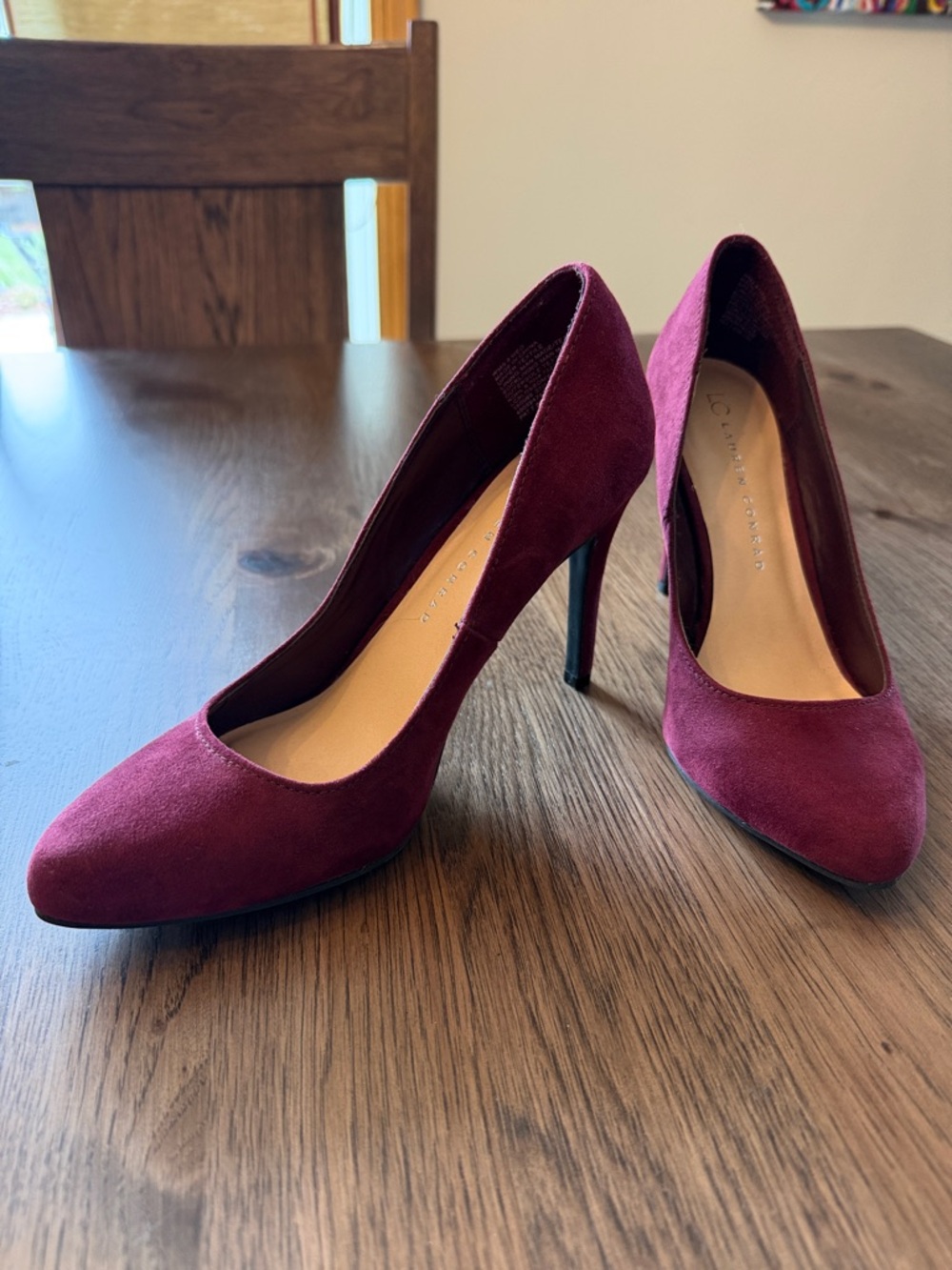 Lauren Conrad Women's 8 Wine 4" Heels